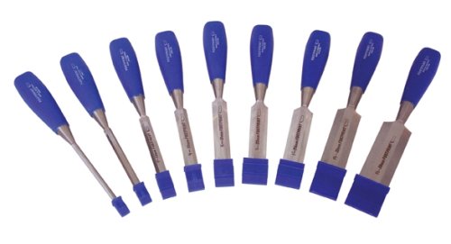 Footprint 127500 987R Set of 9 Poly Handle Chisels with 11-Pocket Tool Roll