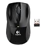 Logitech V450 Nano Cordless Laser Mouse for Notebooks (Black)