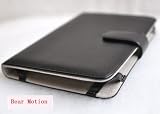 Bear Motion 100% Real Leather Folio Case for Kindle 3 (Lastest Generation Kindle, Kindle Wi-Fi, or Kindle 3G + Wi-Fi , 6" Display) - Black