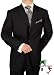 Valentino 3 Button Made in Italy Wool / Silk Mens Suit 150's Hand Made Canvas Front Jacket Plus Pants Custom Working Buttonholes Business Suit Jet Black