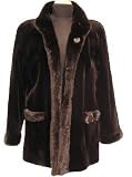Chosen Furs Tuxedo Mink Jacket Brown Reversible Taffeta
