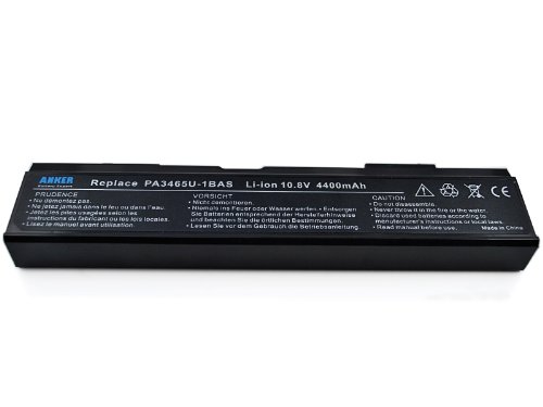 Anker Batterie d’ordinateur portable pour TOSHIBA SATELLITE A85 M40-S312TD M45-S165 M45-S169 M45-S165X M45-S169X M55-S139 M55-S141 M55-S1001 M55-S1391 M55-S1412 series; convient PA3465U-1BRS PABAS067 PABAS069 [Li-ion  6-cell 4400mAh]
