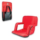 Ventura - Kansas City Chiefs - The Ventura Seat is a portable recreational recliner with armrests and adjustable backpack straps you can take just about anywhere. It comes in four colors: Red, Lime, Blue and Black. Armrests mean comfort for some of us and