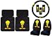 Tweety Bird w/ Attitude 5pc Combo Set Front Floor Mats, Seat Covers & Steering Wheel Cover