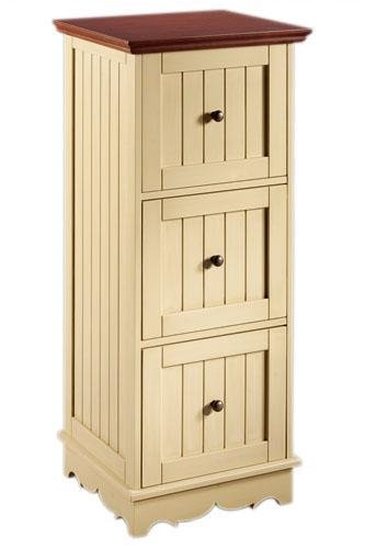 Letter/legal File Cabinet Three-drawer Maple/cream