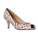 Riverberry Women's Lydia Open Peep Toe Kitten Heel Pumps