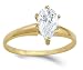 Cheap CZ Pear Solitaire Engagement Ring 14k Yellow Gold Cubic Zirconia 1.25, Size 5.5 On Sale