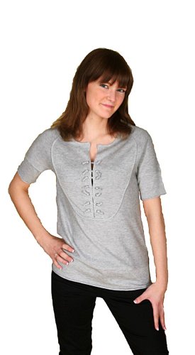 Super schicker Kurzarm Sommer Pullover grau Gr. 34