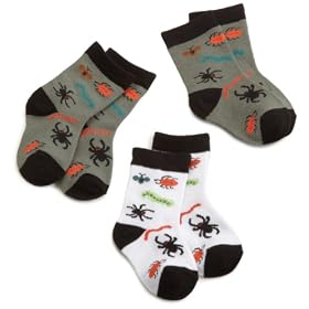 Country Kids Boys 2-7 Creepy Crawlies Sock 3 Pack