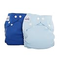 Fuzzibunz 2pack Reusable Diapers- Blue