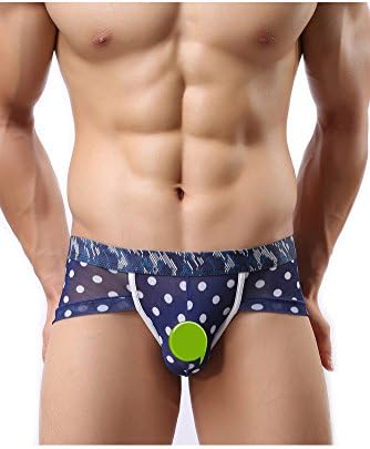 Misseurous Men's Mesh Y Front Boxer Briefs Blue (M)