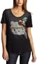 Mighty Fine Junior's Native Kitty T-Shirt,Vintage Black,Medium