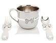 Silver Gund Baby Cup with Fork and Spoon Set