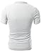 Doublju Mens Henley T-shirts with Short Sleeve WHITE (US-M)