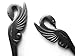 Myhsmooth Zz-bs-swan 2 Count Hair Sticks Natural Black Sandalwood(ebony) Handmade Carved Hair Clip Shawl Hair Pins Pack of 2 Pcs :Swan