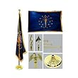Indiana 4ft x 6ft Flag telescoping Flagpole Base and Tassel