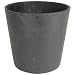 Solid Black Polystone Writable Flower Pot or Planter