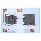 アメリカン電機 埋込コンセント 平刃形 （30A/接地形 3P/250V） 黒色 9320N