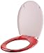 Mebasa MYBWCSM15 Abattant WC en Duroplast , motif rose baccara avec frein de chute