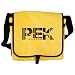 Beijing Airport Code PEK China Messenger Bag Yellow Barcode