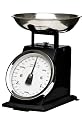 Premier Housewares 3 kg Retro Style Kitchen Scale with Stainless Steel Bowl, Matt Black