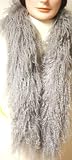 Imported Light Grey Genuine Luxurious Rabbit Fur Stole Scarf