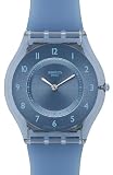 Swatch Women's Skin SFN120 Blue Rubber Quartz Watch with Blue Dial