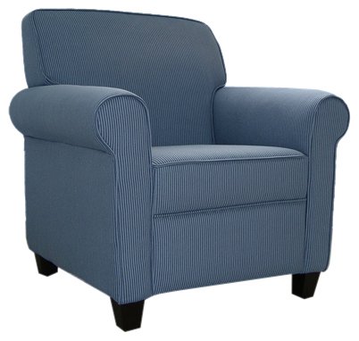 Skyline Furniture Kid's Club Chair Upholstered in Cotton Baldwin Stripe