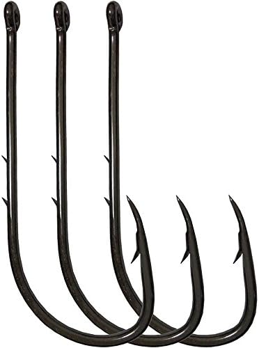 100pcs 92447 Baitholder Hook Jig Big Fishing Hooks Black High Carbon Steel Fish hook (2/0#)