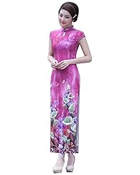 Sexy Keyhole Gathered Vintage Slit Lace General Print Elasticized   Waistline Spring Summer Chiffon/Cotton/Polyester  Dress