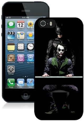 Customized Personalized phone plastic shell Case, The Joker, Batman Logo, Batman iphone5 5S case, Only fit iphone5 5S Black