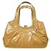Coach Patent Ergo Pleated Satchel Bag Tote 12520 Camel