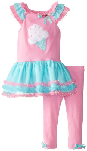 Rare Editions Baby Baby Girls' Ice Cream Cone Tutu Legging Set