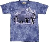 Penguin Family T-shirt Adults 2XL Short Sleeved Cotton T-shirt, Ice Included XXL