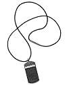 Diesel Black Leather Dog Tag Necklace