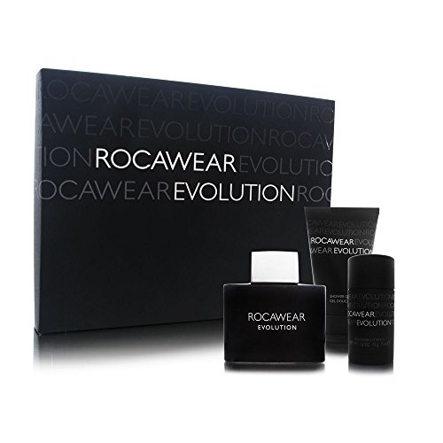 Rocawear Evolution Gift Set for Men (Eau De Toilette Spray, Shower Gel, Deo Stick)