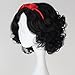Princess Wig Girl or Child Short Black Curly Costume Cosplay Wig for Halloween