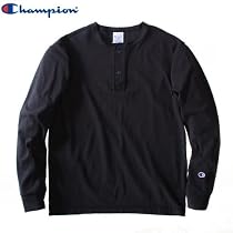 CHAMPION【チャンピオン】LS HENLEY T-SHIRTS ブラック