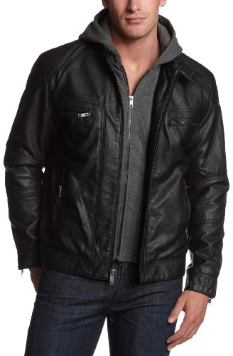Perry Ellis Men's Combo Moto Jacket