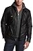 Perry Ellis Men's Combo Moto Jacket,Black,Large