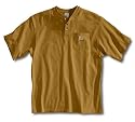 Carhartt Men's Work Shirt S/ Sleeve LT Henley Brown K84