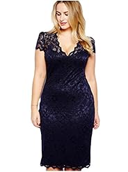 Sexy V-neck Summer Lace Party Dress/Midi Dress 
