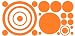 Vinyl Wall Art Modern Circles in Orange