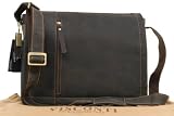 Visconti Laptop Case Messenger Bag – Leather – Oil Brown (Mud) – 16072 Foster