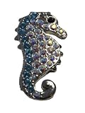 Navika Blue Seahorse Ball Marker Accented By Genuine Swarovski Crystals with Magnetic Hat Clip