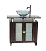 37" Granite top Moderno sink vanity with vessel & faucet - Model Q077-3BN