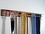 Wood Tie Rack- Walnut Finish- 30 Tie Pegs