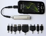 Portable Emergency Travel Charger for Mobile Phone/MP3 Player – AA Battery Power – Silver Guide