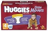 Huggies Supreme Little Movers Diapers, Step 4 (Pack of 100)