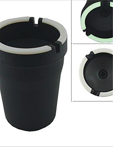 Carking? Cup Shaped Matt Finish Glow-in-the-Dark Car Ashtray-Black